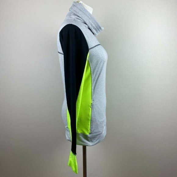 Pink Victorias Secret Top S Turtleneck Pullover Active Zip Pockets Thumbholes - Picture 4 of 10